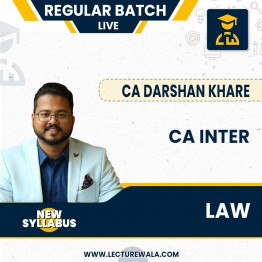 CA INTER LAW LIVE STREAMING REGULAR NEW SCHEME BY CA DARSHAN KHARE