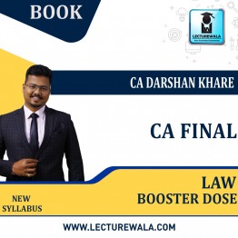 CA Final Law  Booster Dose  Book : Study Material By CA Darshan Khare (For Nov. 2022)