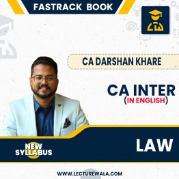 CA INTER LAW  Regular All Books BY CA DARSHAN KHARE: Study material.