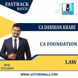 CA Foundation Law Fastrack Batch New Recording : Video Lecture + Study Material By CA Darshan Khare ( Nov 2022 )