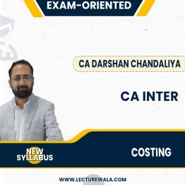 CA Inter Cost & Management Accounting Exam-Oriented LIVE  Course By CA Darshan Chandaliya: Pen Drive / Google Drive.