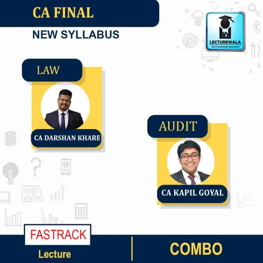 CA Final Law & Audit New Syllabus Fastrack Combo By CA Darshan Khare and CA Kapil Goyal [Combo CA India] : Pen drive / Online classes.