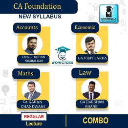 CA Foundation All Subject Combo (Pre - Booking & Live @ Home ) Regular Course : Video Lecture + Study Material By CA Darshan Khare , CMA CS Rohan Nimbalkar & CA Karan Chandwani & CA VIJAY SARDA (For Nov. 2022 & May 2023)