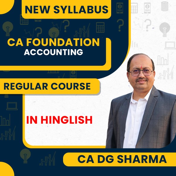 CA DG Sharma Accounting Regular Classes For CA Foundation New Syllabus Online Classes