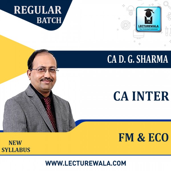 CA Inter Financial Management & Economics Regular Course : Video Lecture + Study Material by DG Sharma (For Nov. 2021 & May 2022) 
