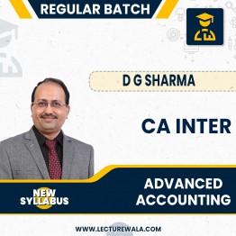 CA Inter New Syllabus Advance Accounting Regular Course : By DG Sharma : Pen drive / online classes 