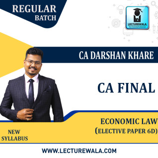 CA Final Economic Law Elective Paper 6DRegular Course By CA Darshan Khare :Pen Drive / Online Classes CA Final Economic Law Elective Paper 6DRegular Course By CA Darshan Khare :Pen Drive / Online Classes
