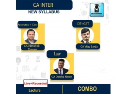 CA Inter Group - I Combo (Law + Tax + Cost + Account ) Live + Recorded New Batch Full Course : Video Lecture + Study Material By CA DARSHAN KHARE & CA VIJAY SARDA & CA ABHISHEK ZAWARE (For Nov 2022 & May 2023& Nov. 2023)