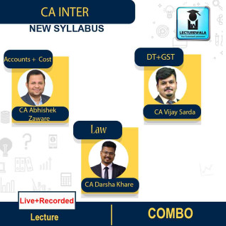 CA Inter Group - I Combo (Law + Tax + Cost + Account ) Live + Recorded New Batch Full Course By CA DARSHAN KHARE & CA VIJAY SARDA & CA ABHISHEK ZAWARE : Pen Drive / Live Online Classes CA Inter Group - I Combo (Law + Tax + Cost + Account ) Live + Recorded New Batch Full Course By CA DARSHAN KHARE & CA VIJAY SARDA & CA ABHISHEK ZAWARE : Pen Drive / Live Online Classes