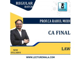  CA Final Law Regular Course : Video Lecture + Study Material By Prof.CA Rahul Modi (For Nov 2022 & May 2023)