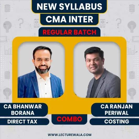 CA Ranjan Periwal Cost & CA Bhanwar Borana Direct Tax Regular Online Classes For CMA Inter: Pen Drive / Online Classes