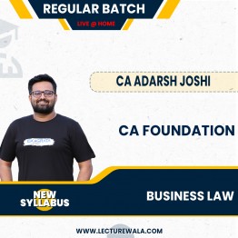 CA Foundation New Syllabus business law Regular Live regular classes By CA Adarsh Joshi : Live Online Classes