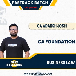 CA Foundation New Syllabus business law Regular Live Fastrack classes By CA Adarsh Joshi : Live Online Classes