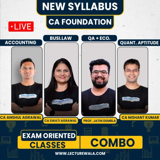 Ekagrata CA All Subject Exam Oriented Online Live combo Classes For CA Foundation 