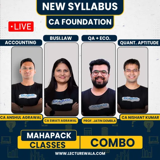 Ekagrata CA All Subject Mahapack Subscription Live Online Combo Classes For CA Foundation 