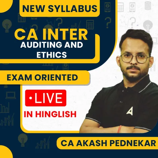 CA Akash Pednekar Auditing and Ethics Exam Oriented Online Classes For CA Inter