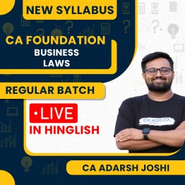 CA Adarsh Joshi CA Foundation business law 