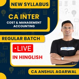 CA Inter New Syllabus Cost And Management Accounting Live + Recorded Regular Classes By CA Anshul Agarwal : live Online Classes