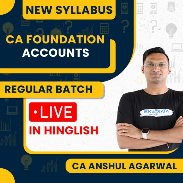 CA Foundation New Syllabus Accounts Live @ Home Regular Classes By CA CS Anshul Agarwal : Live Online Classes