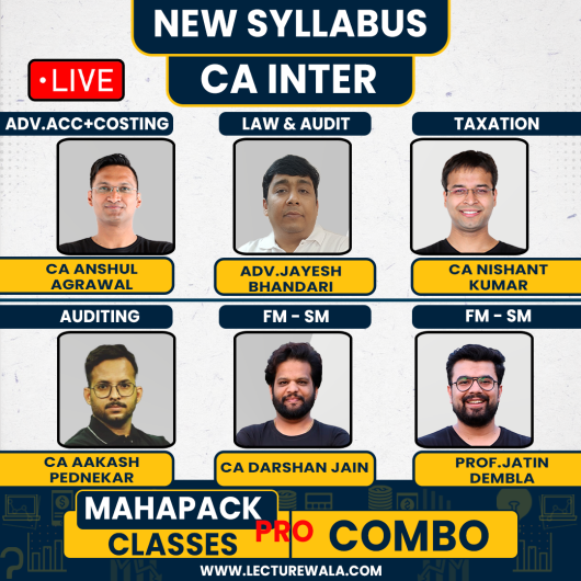 (Ekagrata CA ) Both Group Mahapack Pro Live +Recorded Online Combo Classes For CA Inter New Syllabus