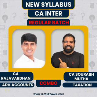 CA inter New syllabus Adv Acc & Taxation Regular Course Combo (In English) By Yeashas Academy : Online Classes CA inter New syllabus Adv Acc & Taxation Regular Course Combo (In English) By Yeashas Academy : Online Classes