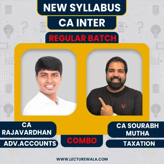 CA inter New syllabus Adv Acc & Taxation Regular Course Combo (In English) By Yeashas Academy : Online Classes CA inter New syllabus Adv Acc & Taxation Regular Course Combo (In English) By Yeashas Academy : Online Classes