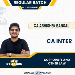 CA Inter Law New Syllabus Old Recording Regular Course By CA Abhishek Bansal : Online Classes