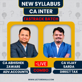 CA Abhishek Zaware Advanced Accounts & CA Vijay Sarda Direct Tax Fastrack Online Combo Classes For CA Inter CA Abhishek Zaware Advanced Accounts & CA Vijay Sarda Direct Tax Fastrack Online Combo Classes For CA Inter