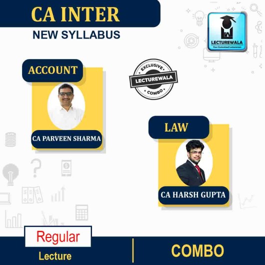 CA Inter Law + Accounts Combo Regular Course by CA Harsh Gupta & CA Parveen Sharma : Google Drive / Pen Drive 