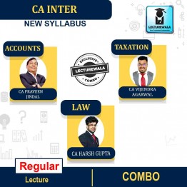 CA Inter Taxation + Law + Accounts Combo Regular Course : Video Lecture + Study Material by CA Vijender Aggarwal & CA Harsh Gupta & CA Praveen Jindal (For Nov 2022 & May 2023)