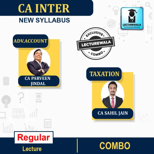 CA Inter Taxation & Adv. Accounting Regular Course Combo By CA Sahil Jain & CA Praveen Jindal : PEN DRIVE / ONLINE CLASSES. 