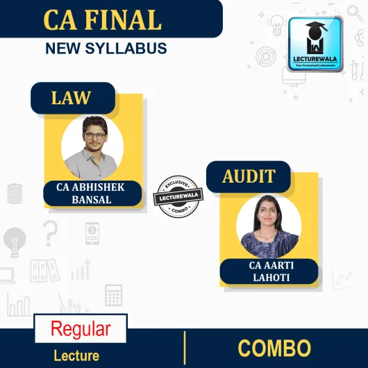 CA Final Audit & Law Combo Regular Course By CA Aarti Lahoti & CA Abhishek Bansal : Pendrive/Online classes.