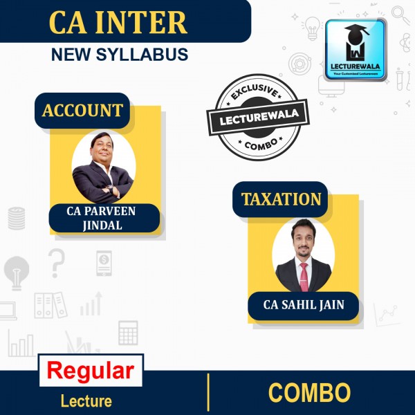 CA Inter Taxation   Accounting Regular Course Combo By CA Sahil Jain & CA Praveen Jindal Pen Drive / Online Classes