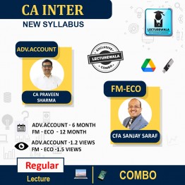 CA Inter Combo FM-Eco & Adv. Accounts Batch) Full Course : Video Lecture + Study Material By CA Parveen Sharma & CFA Sanjay Saraf (For  Nov 2022 & May 2023)