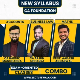  CA Foundation Accounts Law Math Exam-Oriented Combo by BB Virtuals.