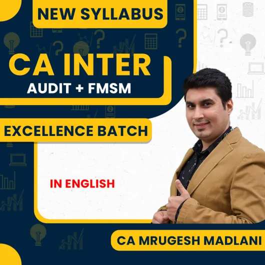 CA Mrugesh Madlani Audit & FM-SM COMBO English Comprehensive Online Classes For CA Inter Online Classes