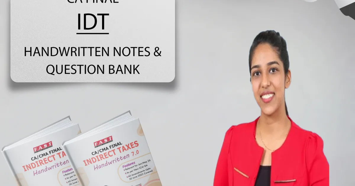 Riddhi Baghmar Books for CA FINAL IDT Handwritten Notes & Question Bank