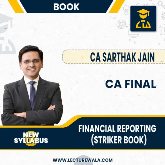 CA Final Financial Reporting Stricker Book By CA Sarthak Jain.