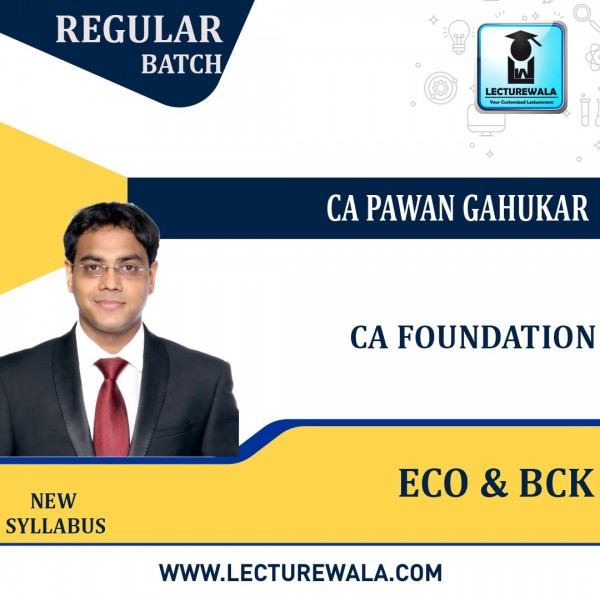 CA Foundation Eco & BCK VIJETA Repeaters Batch Full Course Live Stream by CA Pawan Gahukar: Live Onine Classes. / Face To Face Offline Classes