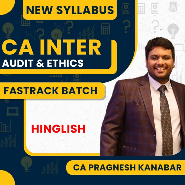 CA Pragnesh Kanabar Audit Fastrack Online classes For CA Inter : Google Drive / Pen Drive Classes.
