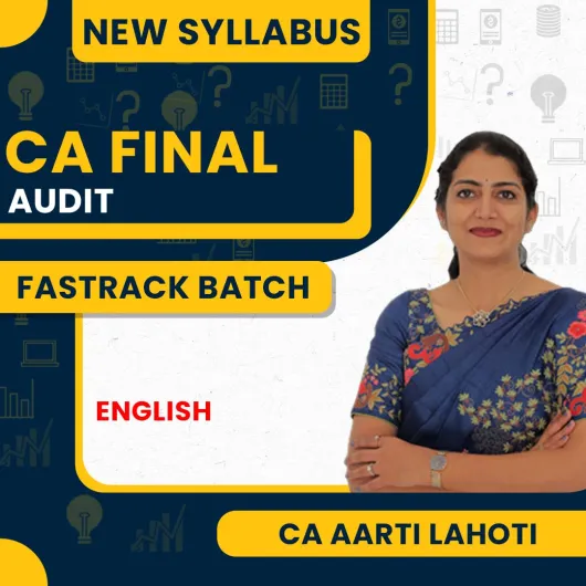 CA Aarti Lahoti Audit Fastrack Classes In English For CA Final : Google/Pendrive Online Classes