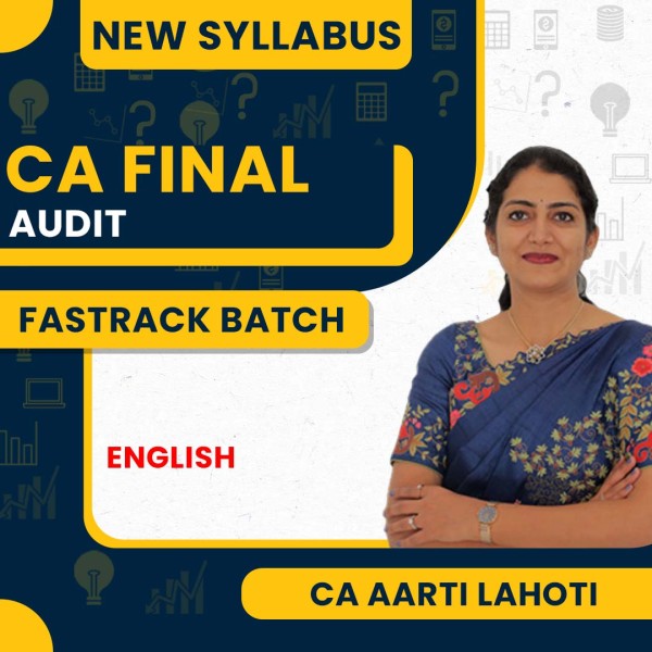 CA Aarti Lahoti Audit Fastrack Classes In English For CA Final : Google/Pendrive Online Classes