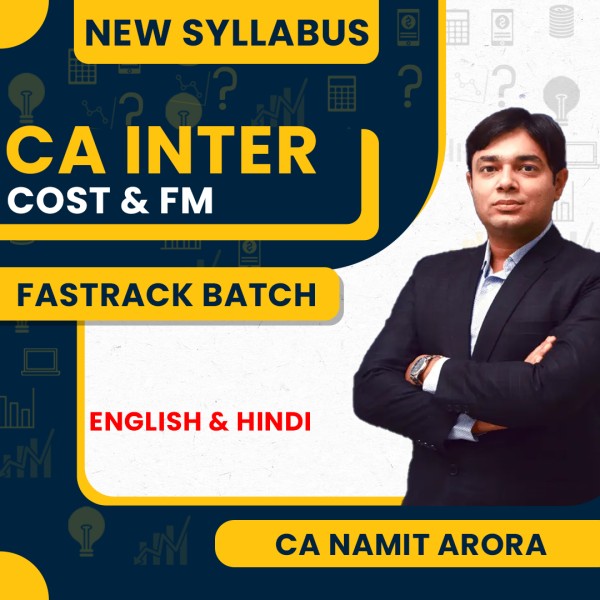 CA Namit Arora Cost & FM Combo Fastrack Online Classes For CA Inter : Google / Pen Drive Classes