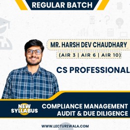 CS Professional CMADD Regular Course New Syllabus By Mr. Harsh Dev Chaudhary : Online Classes