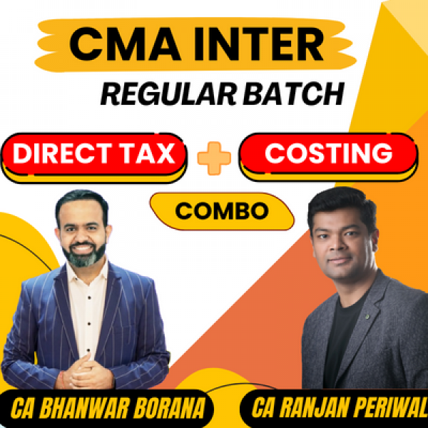 CA Ranjan Periwal Cost & CA Bhanwar Borana Direct Tax Regular Online Classes For CMA Inter: Pen Drive / Online Classes