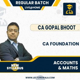 CA Foundation New Scheme Accounts and Maths Full Course Combo By CA Gopal Bhoot