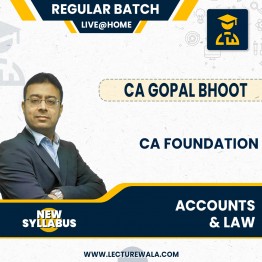 CA Foundation New Scheme Accounts and Law Full Course Combo By CA Gopal Bhoot