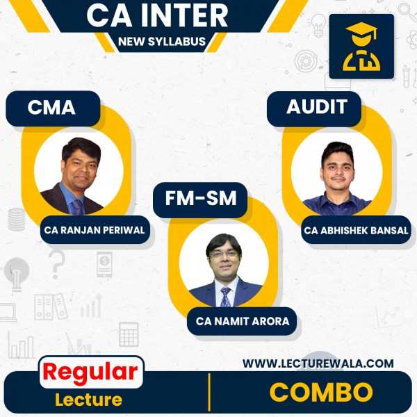 CA Inter New Syllabus Group -2 Combo Regular Batch By CA Namit Arora, CA Abhishek Bansal & CA Ranjan Periwal : Online Classes
