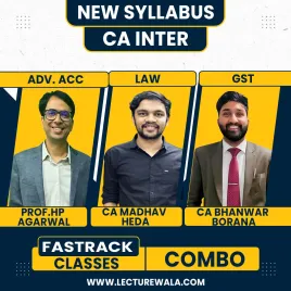 Prof. HP Agarwal Adv. Accounts, CA Madhav Heda Law, &amp; CA Surender Mittal GST EOB Combo Full Course For CA Inter