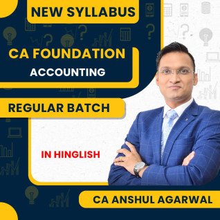 CA/CS Anshul Agarwal Accounts Regular Live online Classes For CA Foundation CA/CS Anshul Agarwal Accounts Regular Live online Classes For CA Foundation